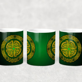Green Knot Celtic Mug