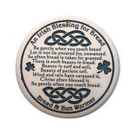 Irish Blessing Ceramic Bread Warmer