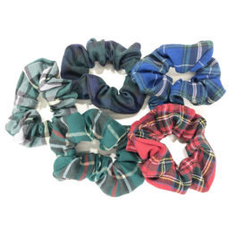 Tartan Hair Scrunchies