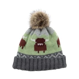 Highland Cow Pom Pom Hat