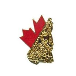Canadian Flag & Pipes Pin