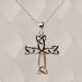 Flora's Cross Silver Pendant
