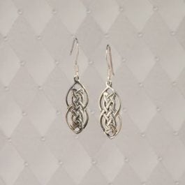 Round-Knot Silver Earrings