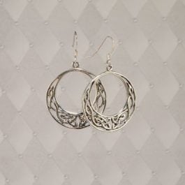 Celtic Drop-Circle Earrings