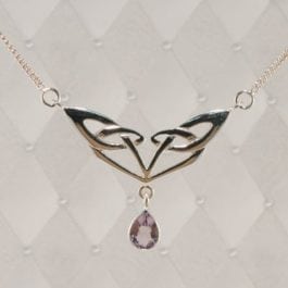 Celtic-Drop Necklace with Stone