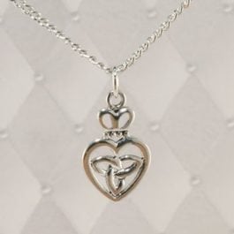 Celtic Heart Silver Pendant