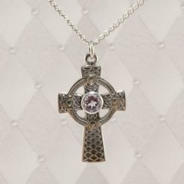 Cross Pendant with Stone