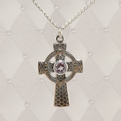 Cross Pendant with Stone - J-SP21217