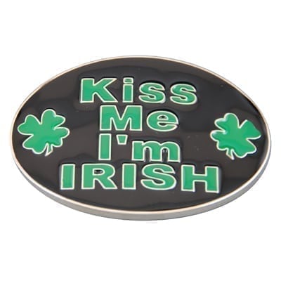 Kiss Me I'm Irish Buckle - H-10328