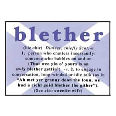"blether"