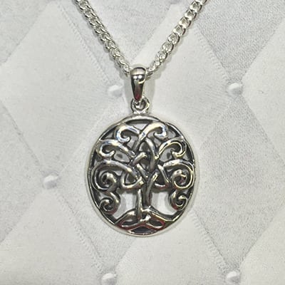 Oval Cut Tree of Life Pendant