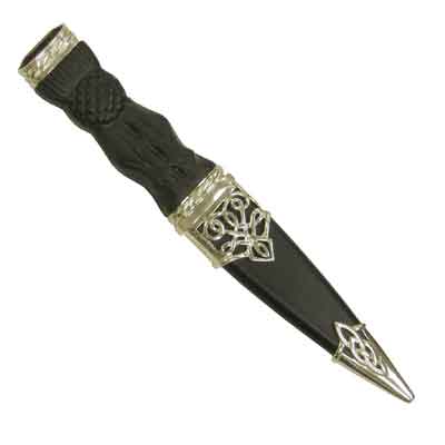 Silver Sgian Dubh w Stone