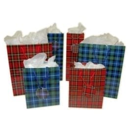 Tartan Bottle Gift Bag