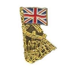 UK Banner & Pipes Flag Pin