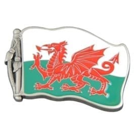 Welsh Dragon and Flag Buckle - H-10469