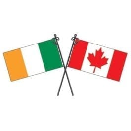 Ireland/Canada Flag Sticker