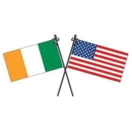 Ireland/USA Flag Sticker