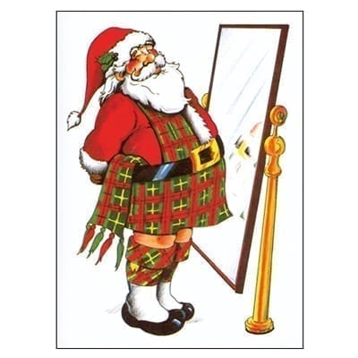 Santa In a Kilt Cards - Scott's 